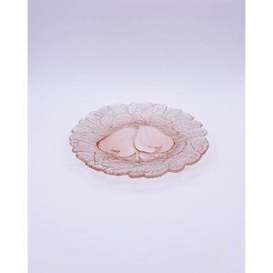 1930s Indiana Glass Company Pink Pear Dessert Plate 6pc